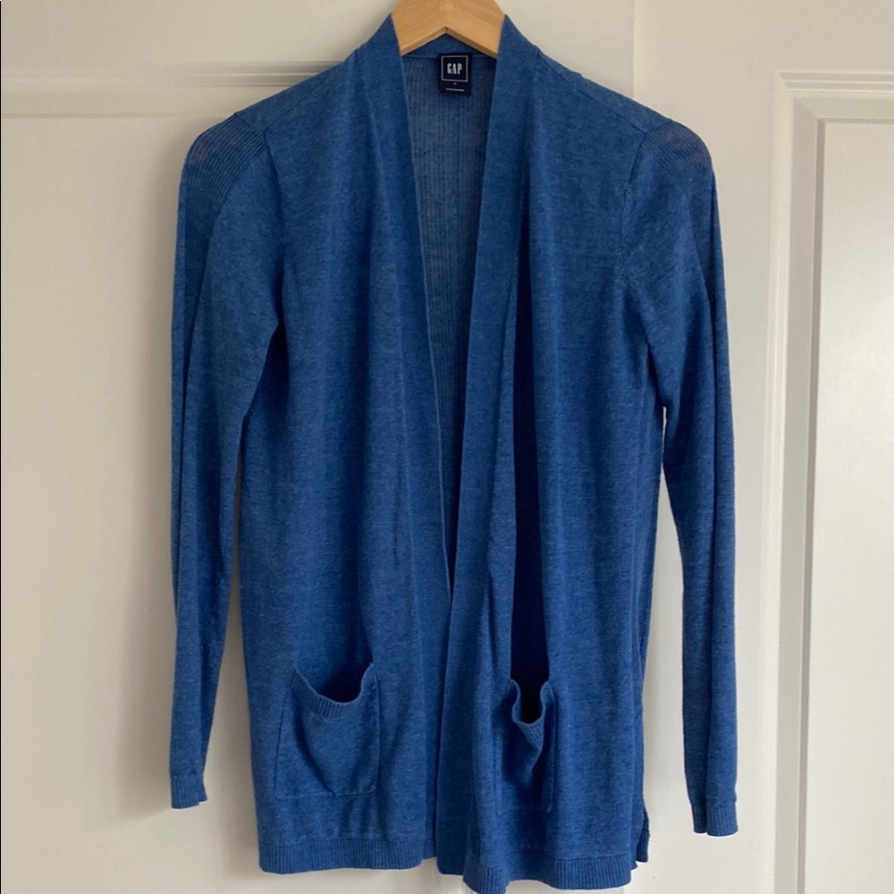 GAP Blue Relaxed Fit Cardigan Sweater
